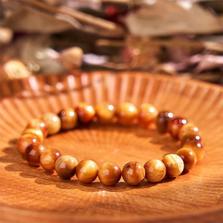 Buddha Stones Boost Vitality Warm Color Series Positive Courage Bracelet - Light Tiger Eye(Wrist Circumference: 14-16cm) - image 5