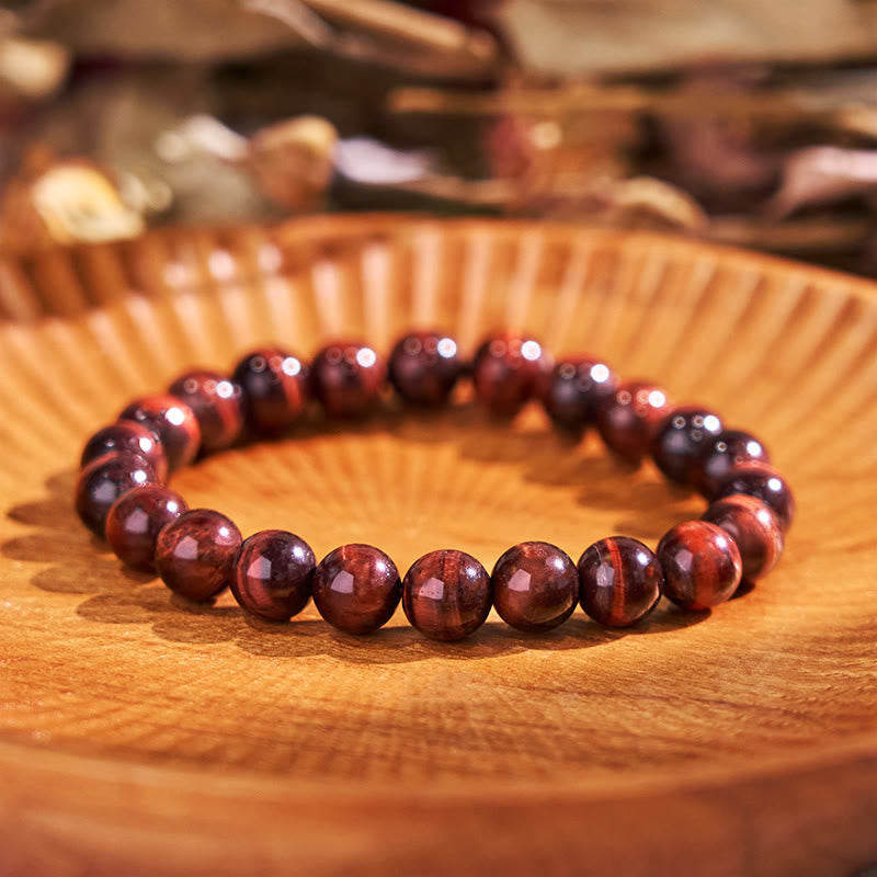 Buddha Stones Boost Vitality Warm Color Series Positive Courage Bracelet - Red Tiger Eye(Wrist Circumference: 14-16cm) - image 23