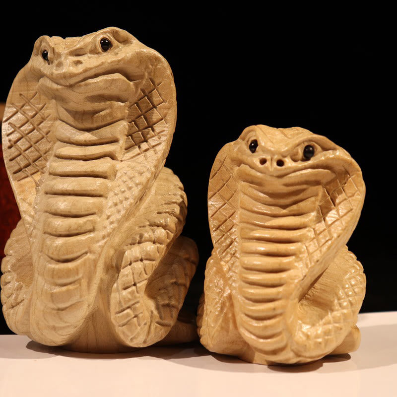 Buddha Stones Year Of The Snake Chinese Zodiac Fu Character Peach Wood Home Statue Decoration - image 0