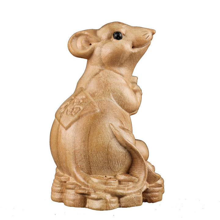 Buddha Stones Year Of The Snake Chinese Zodiac Fu Character Peach Wood Home Statue Decoration - image 7