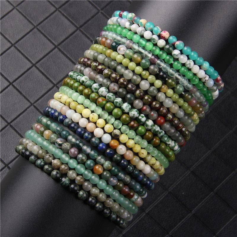 Buddha Stones 4mm Various Stone Crystal Mini Beads Healing Bracelet - image 72