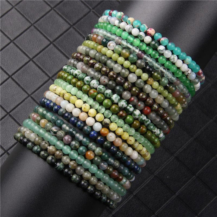 Buddha Stones 4mm Various Stone Crystal Mini Beads Healing Bracelet - image 72