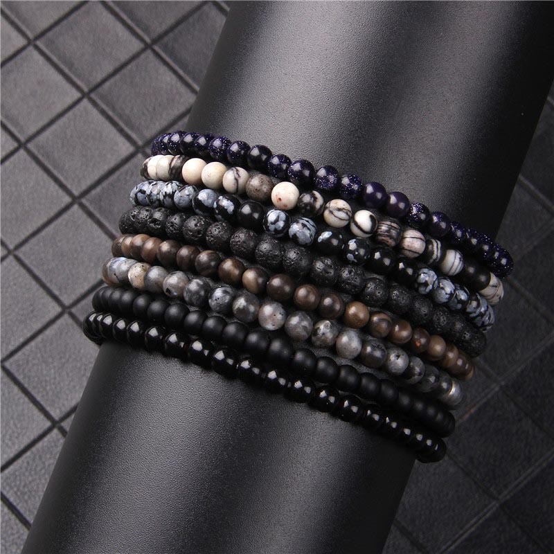 Buddha Stones 4mm Various Stone Crystal Mini Beads Healing Bracelet - image 12