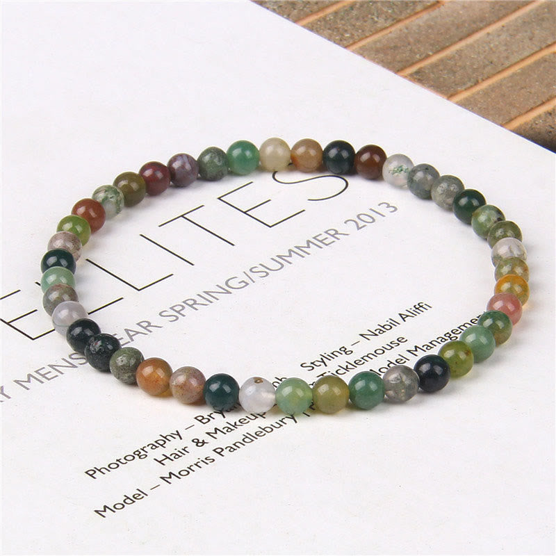 Buddha Stones 4mm Various Stone Crystal Mini Beads Healing Bracelet - image 31