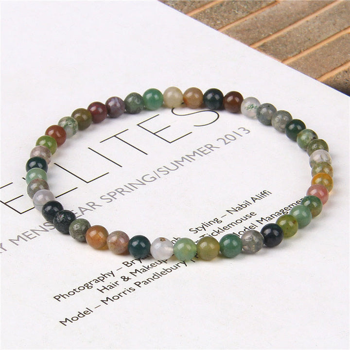 Buddha Stones 4mm Various Stone Crystal Mini Beads Healing Bracelet - image 31