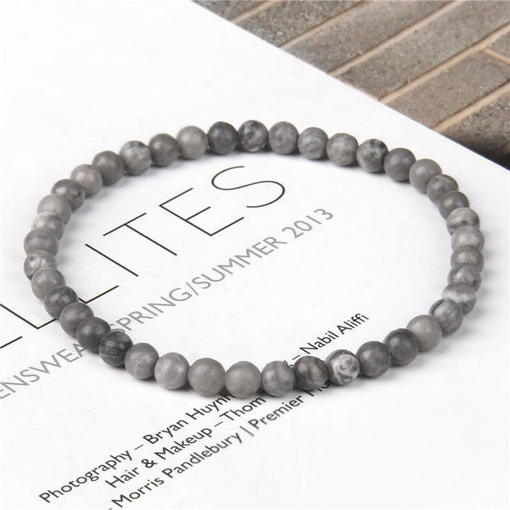 Buddha Stones 4mm Various Stone Crystal Mini Beads Healing Bracelet - image 34