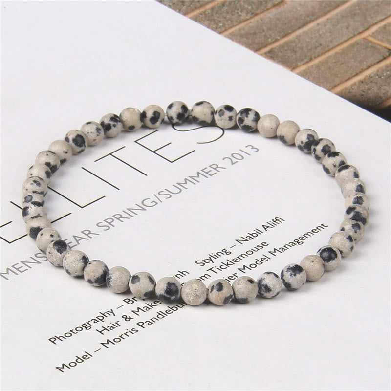 Buddha Stones 4mm Various Stone Crystal Mini Beads Healing Bracelet - image 23