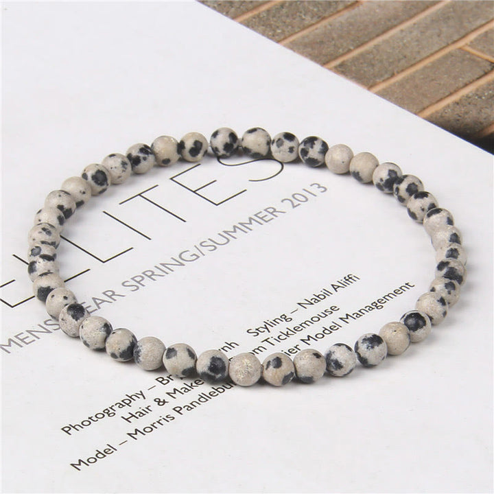 Buddha Stones 4mm Various Stone Crystal Mini Beads Healing Bracelet - image 23