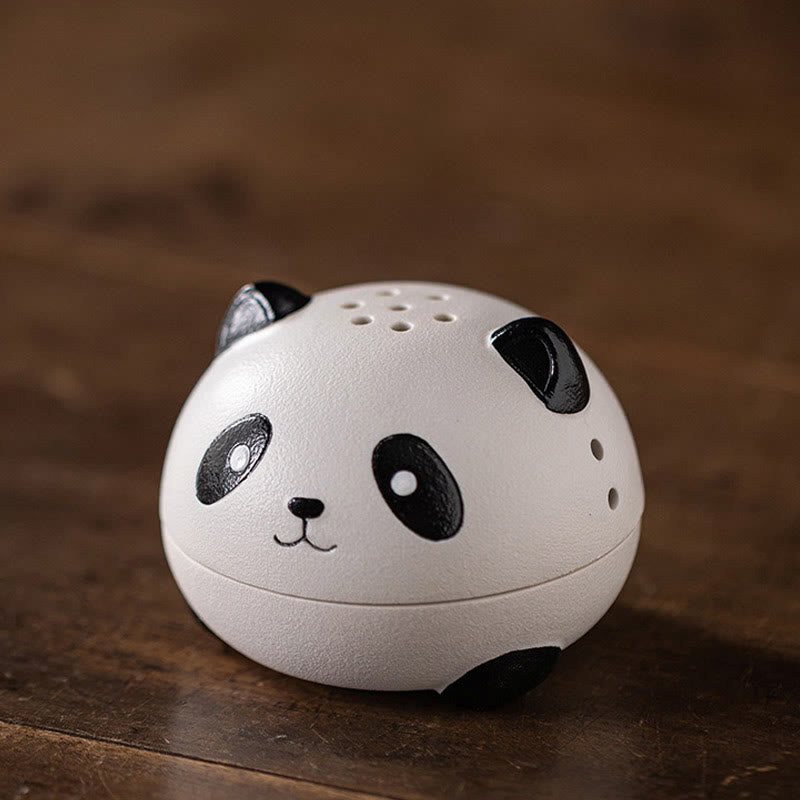 Buddha Stones Cute Panda Healing Ceramic Incense Burner Desk Decoration - image 1