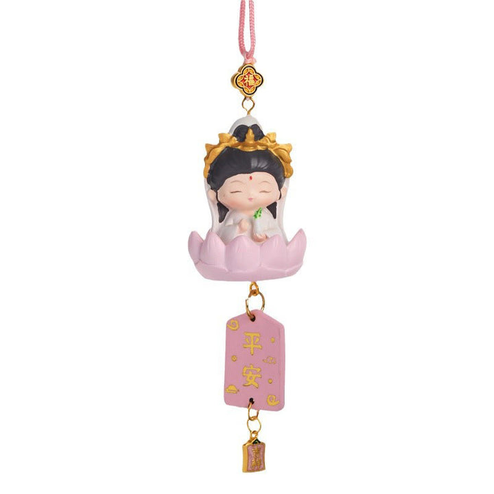 Buddha Stones Lotus Avalokitesvara Buddha Fu Character Wealth Car Hanging Decoration - image 5