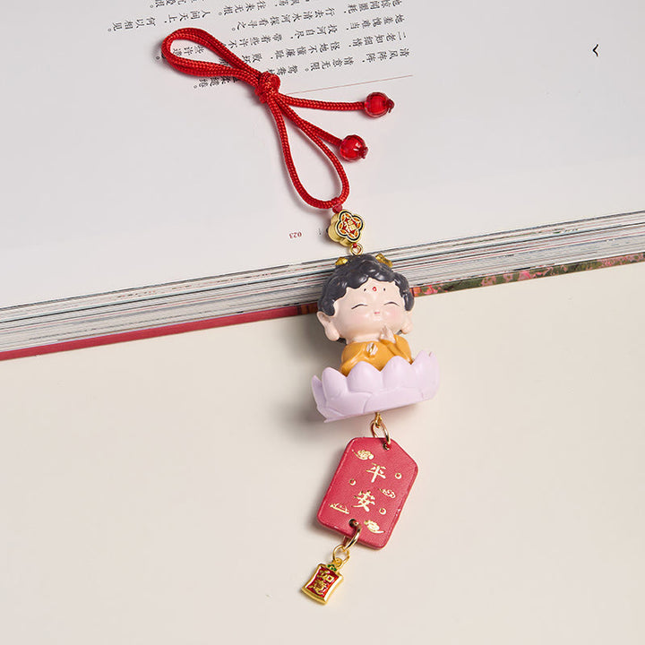 Buddha Stones Lotus Avalokitesvara Buddha Fu Character Wealth Car Hanging Decoration - image 10
