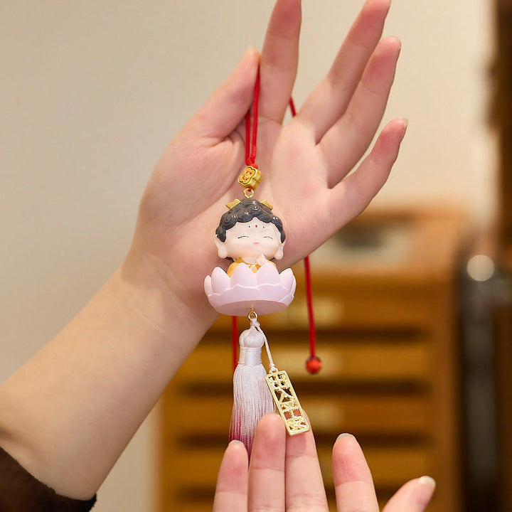 Buddha Stones Lotus Avalokitesvara Buddha Fu Character Wealth Car Hanging Decoration - image 16