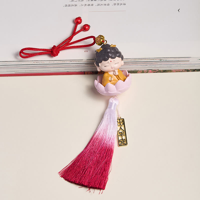 Buddha Stones Lotus Avalokitesvara Buddha Fu Character Wealth Car Hanging Decoration - image 14