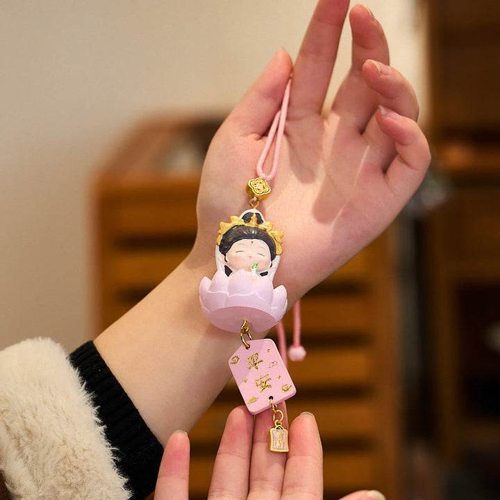 Buddha Stones Lotus Avalokitesvara Buddha Fu Character Wealth Car Hanging Decoration - image 4