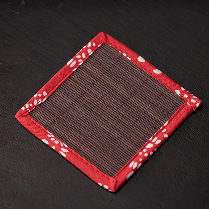 Buddha Stones Cat Bell Bamboo Mat Healing Ceramic Incense Burner Desk Decoration - image 10