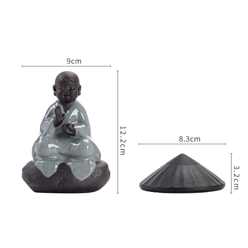 Buddha Stones Little Zen Monk Hat Strainer Ceramic Tea Accessories Figurine Home Decoration - image 22