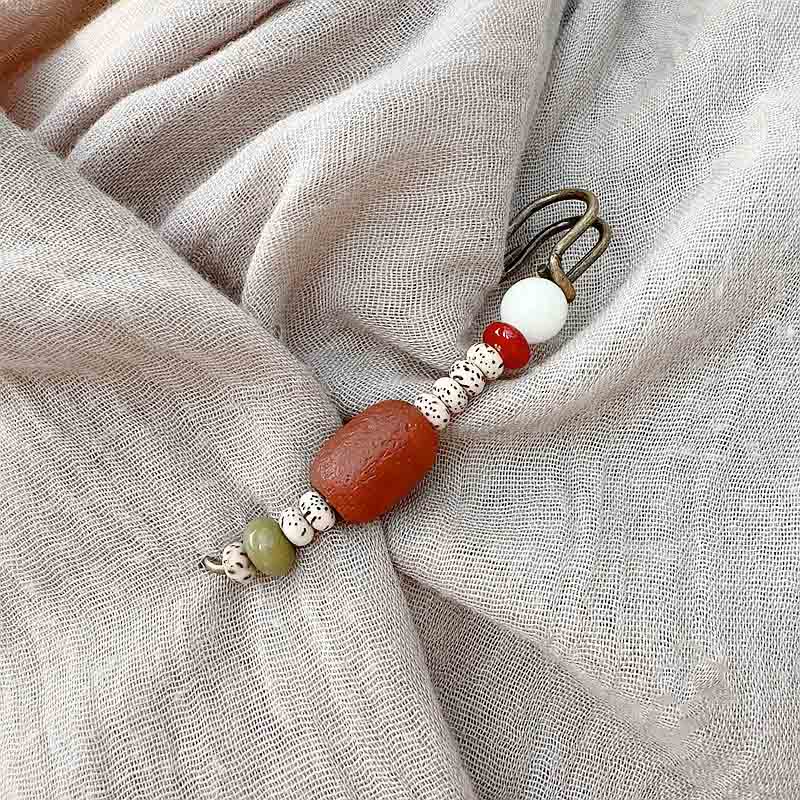 Buddha Stones Bodhi Seed Agate Calm Harmony Brooch - image 2