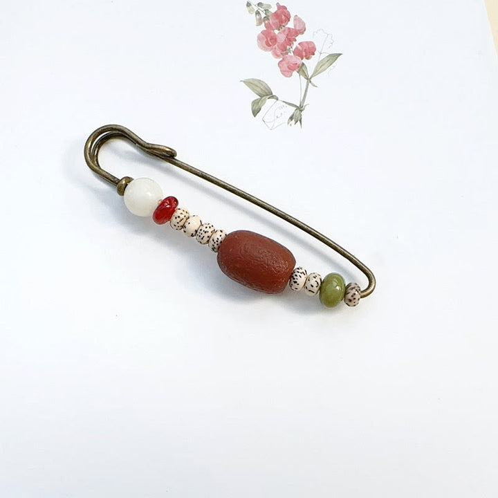 Buddha Stones Bodhi Seed Agate Calm Harmony Brooch - image 3