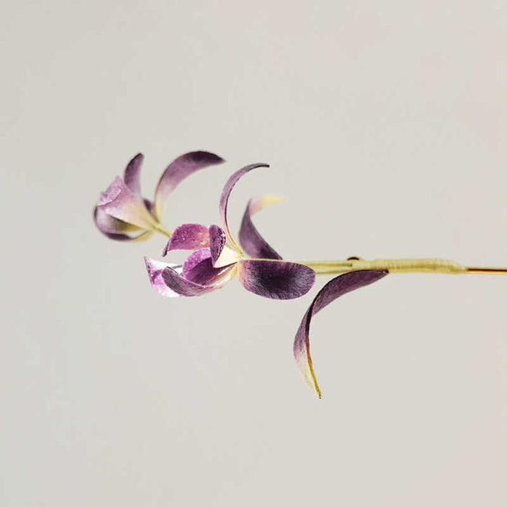 Buddha Stones Handmade Velvet Flower Mulberry Silk Orchid Flower Brooch - image 2