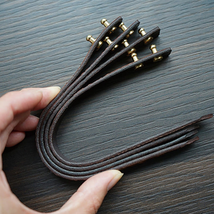 Buddha Stones Vintage Printed Leather Adjustable Buckle Balance Bracelet - image 17