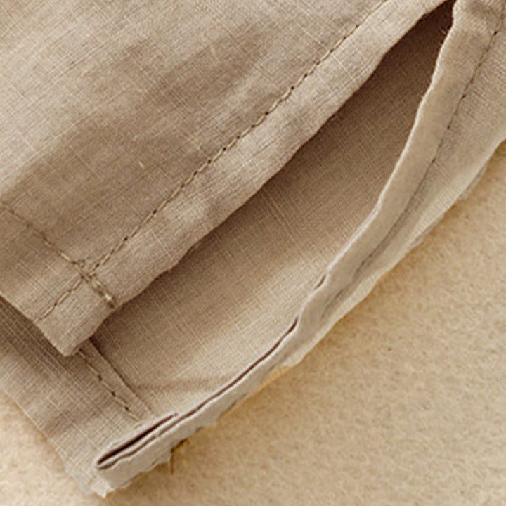 Buddha Stones Casual Women's Embroidered Flower V-neck Design Loose Half Sleeve Cotton Linen Shirt - image 18