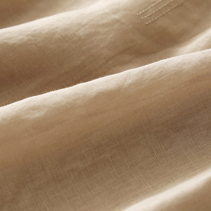 Buddha Stones Casual Women's Embroidered Flower V-neck Design Loose Half Sleeve Cotton Linen Shirt - image 20