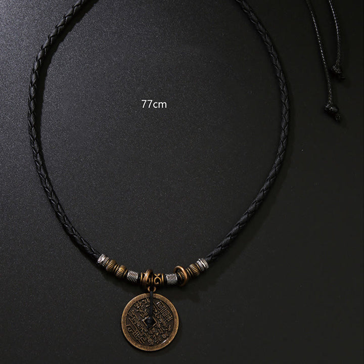 Buddha Stones Mountain Ghosts Spend Money Bagua Alloy Copper Coin Harmony Necklace Pendant - image 7