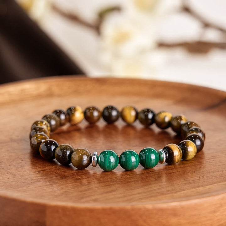 Buddha Stones Tiger Eye Green Tiger Eye Courage Bracelet - image 1