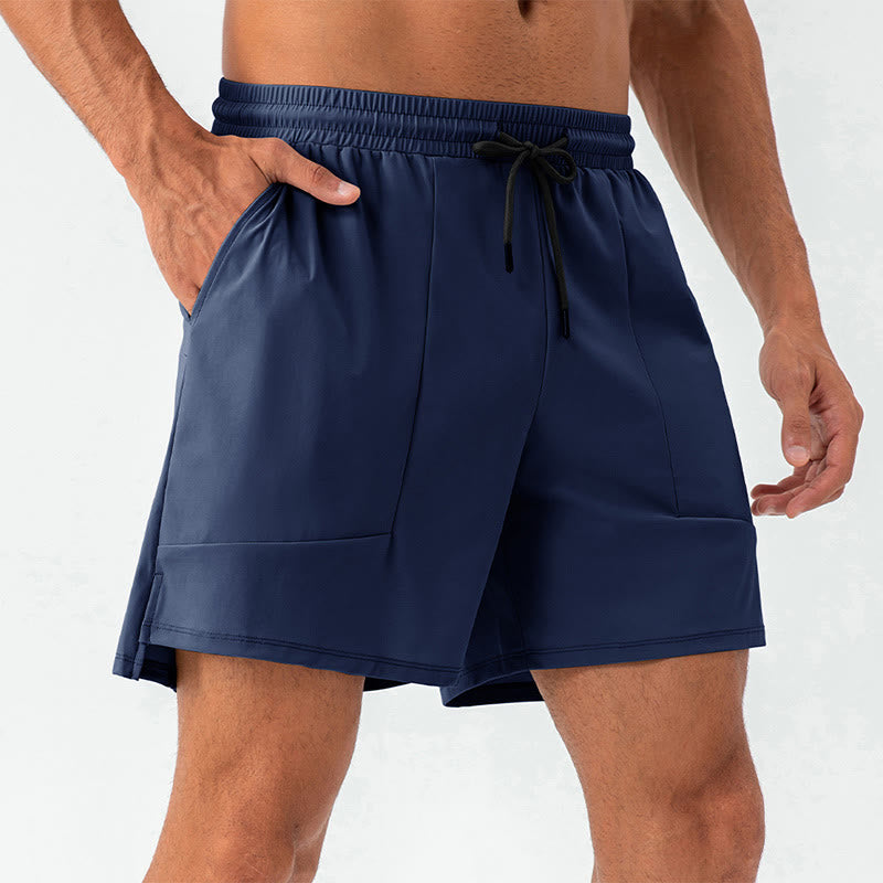 Buddha Stones Men's Casual Quick Dry Sports Shorts With Pockets - DarkBlue - US/UK/AU44,EU54 (2XL) - image 19