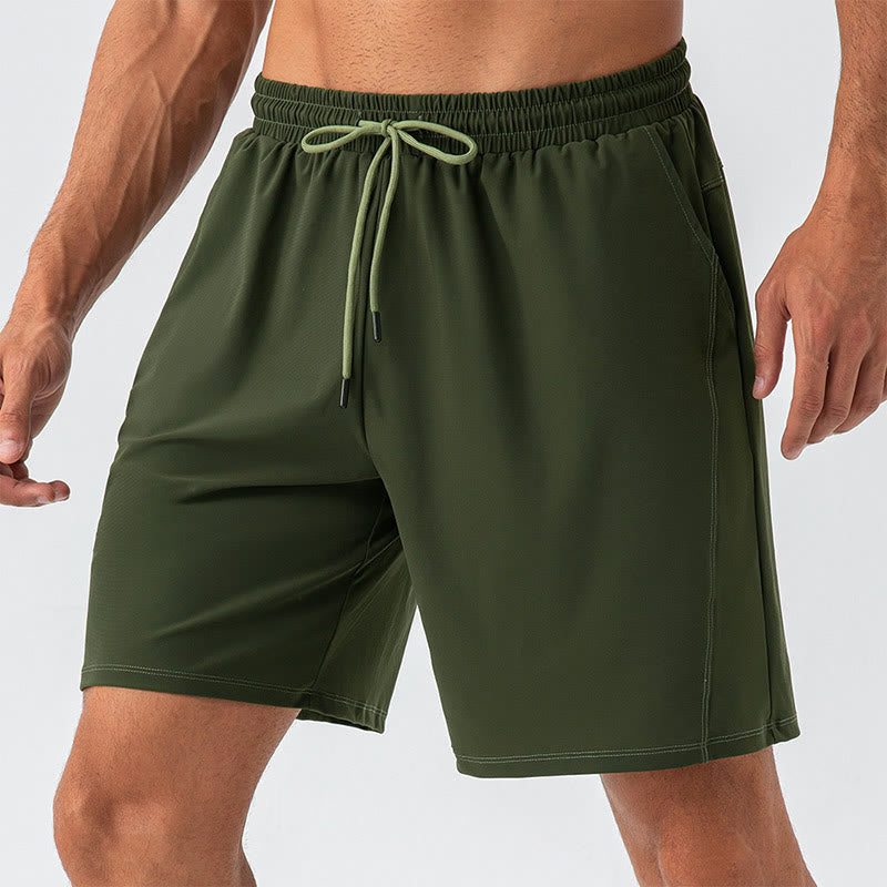 Buddha Stones Men's Casual Breathable Loose Nylon Quick Dry Sports Shorts With Pockets - Green - US/UK/AU44,EU54 (2XL) - image 18