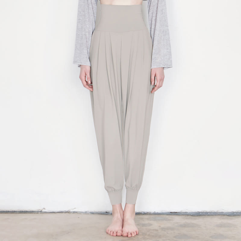 Buddha Stones Casual Plain High Waist Quick Drying Women's Leica Pants With Pockets - LightGrey - US4,UK/AU8,EU36 (L) - image 36