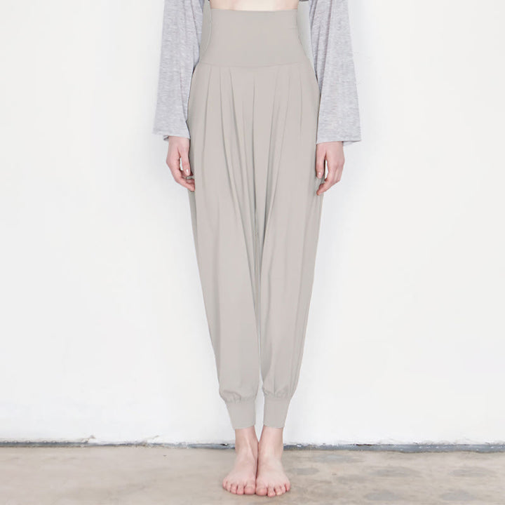 Buddha Stones Casual Plain High Waist Quick Drying Women's Leica Pants With Pockets - LightGrey - US4,UK/AU8,EU36 (L) - image 36