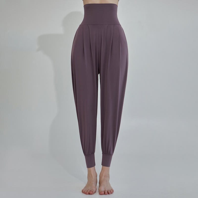 Buddha Stones Casual Plain High Waist Quick Drying Women's Leica Pants With Pockets - Purple - US4,UK/AU8,EU36 (L) - image 14