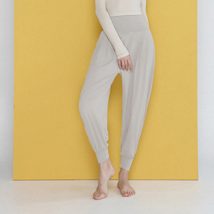 Buddha Stones Casual Plain High Waist Quick Drying Women's Leica Pants With Pockets - image 38