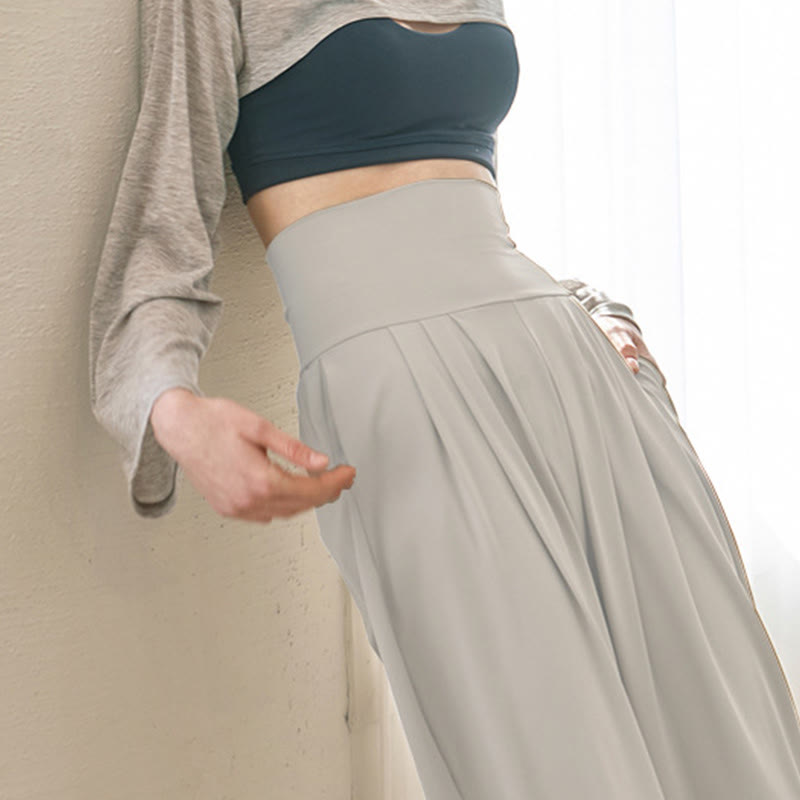 Buddha Stones Casual Plain High Waist Quick Drying Women's Leica Pants With Pockets - image 42