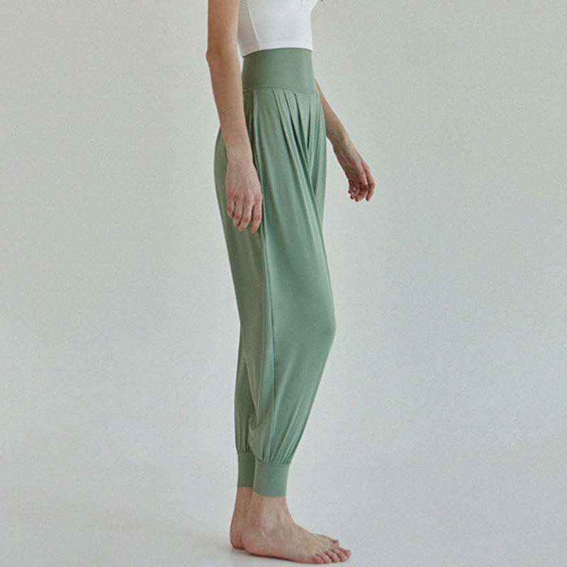 Buddha Stones Casual Plain High Waist Quick Drying Women's Leica Pants With Pockets - image 33