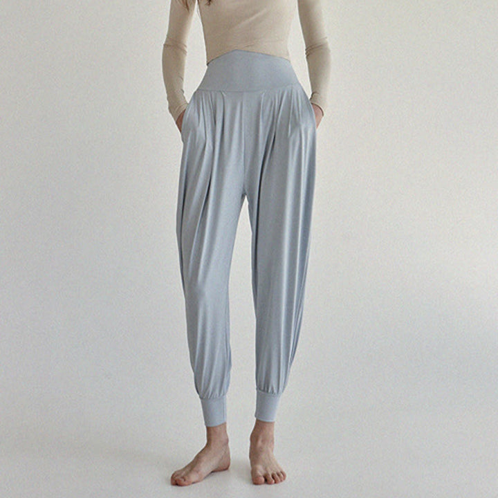 Buddha Stones Casual Plain High Waist Quick Drying Women's Leica Pants With Pockets - image 13