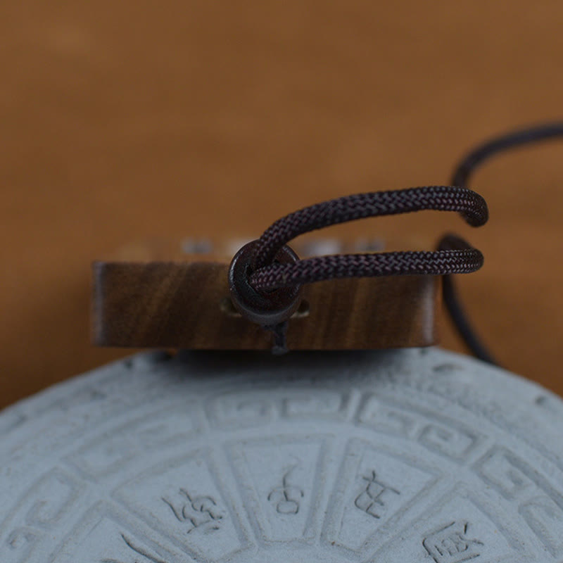 Buddha Stones Green Sandalwood Buddha Symbol Positive Necklace Pendant - image 9