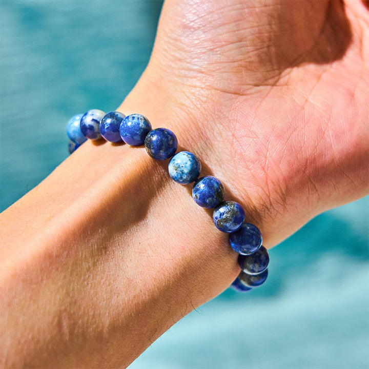 Buddha Stone Lazurite Self Care Positive Bracelet - image 2
