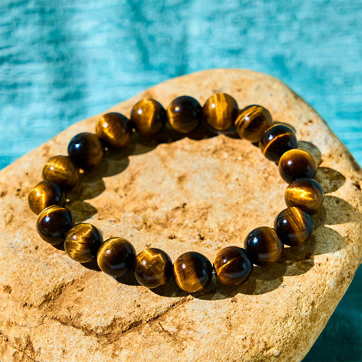 Buddha Stones Tiger Eye Strength Bracelet - Tiger Eye(Wrist Circumference: 14-16cm) - 12mm - image 7