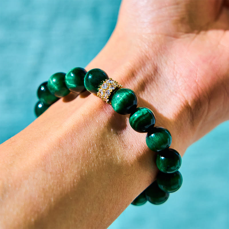 Buddha Stones Green Tiger Eye Positive Bracelet - image 1