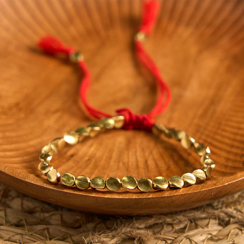 Buddha Stones Tibetan Copper Beads Healing Luck Bracelet - image 4