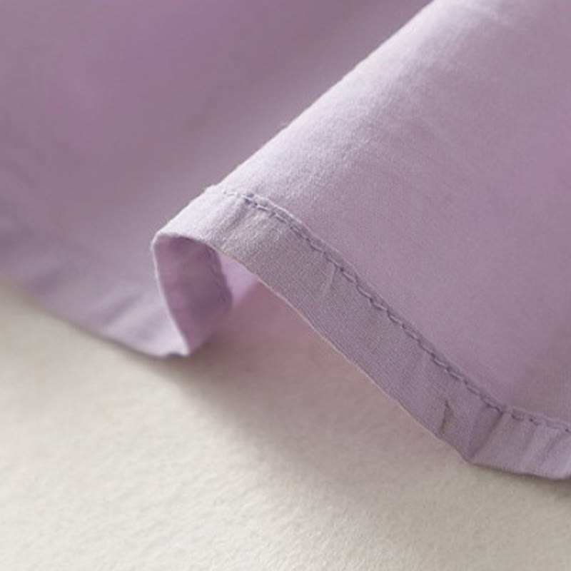 Buddha Stones Casual Plain Frog-Button Women's Ruffle Collar Design Half Sleeve Cotton Linen Shirt - image 11