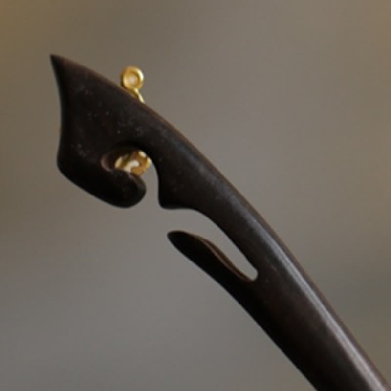 Buddha Stones Auspicious Cloud Sandalwood Rabbit Protection Hairpin - image 27