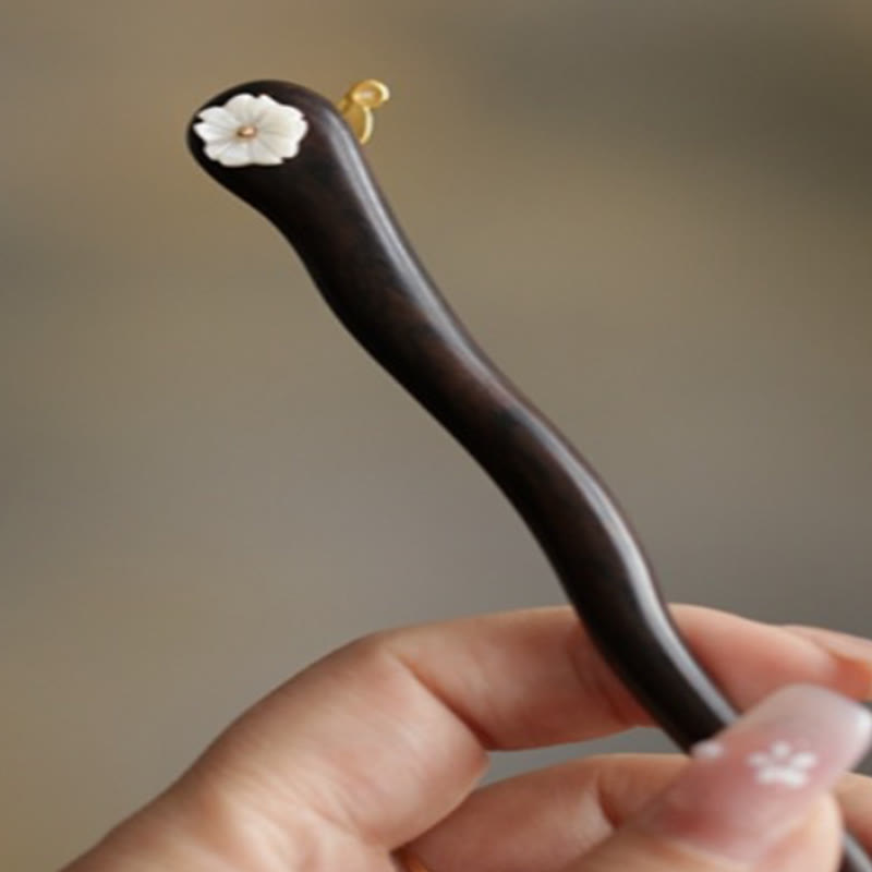 Buddha Stones Auspicious Cloud Sandalwood Rabbit Protection Hairpin - image 37