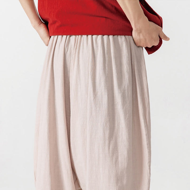 Buddha Stones Solid Color Drawstring Men's Harem Pants With PocketsAnkle-Length (9 Length) - image 30