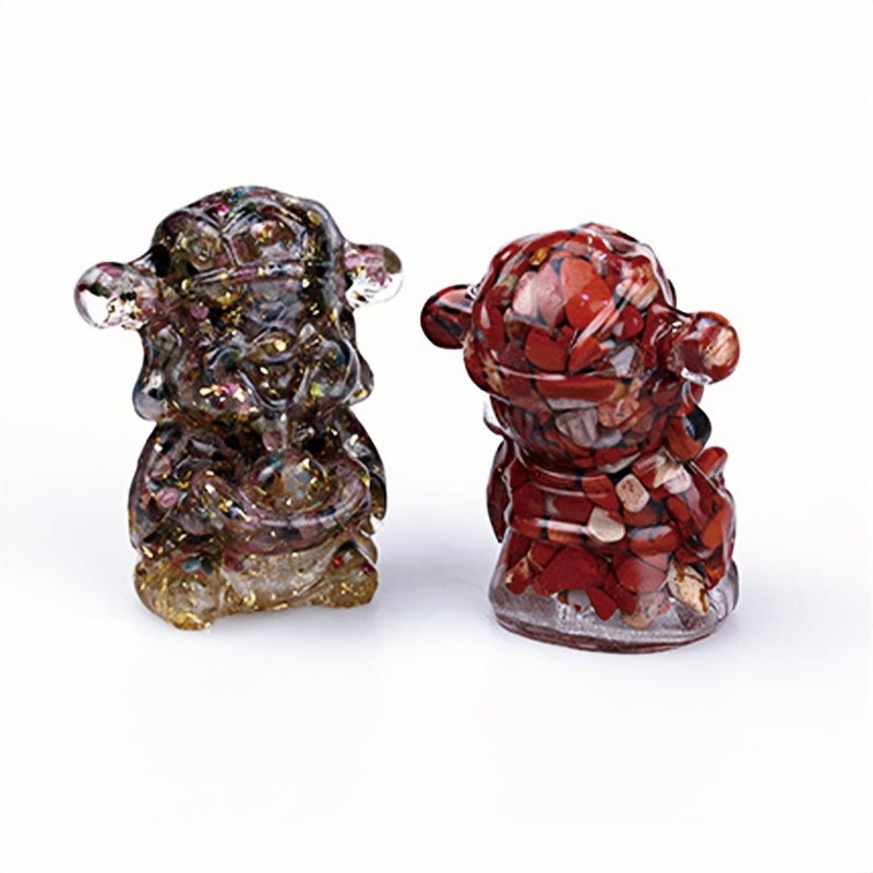 Buddha Stones God of Wealth Amethyst Crystal Resin Energy Fortune Home Decoration - image 27