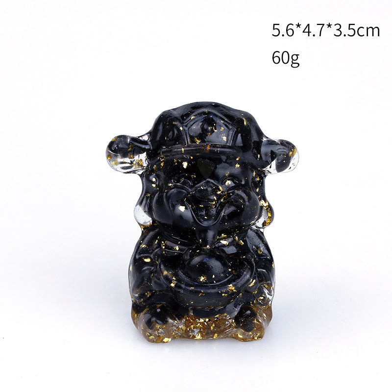 Buddha Stones God of Wealth Amethyst Crystal Resin Energy Fortune Home Decoration - image 17
