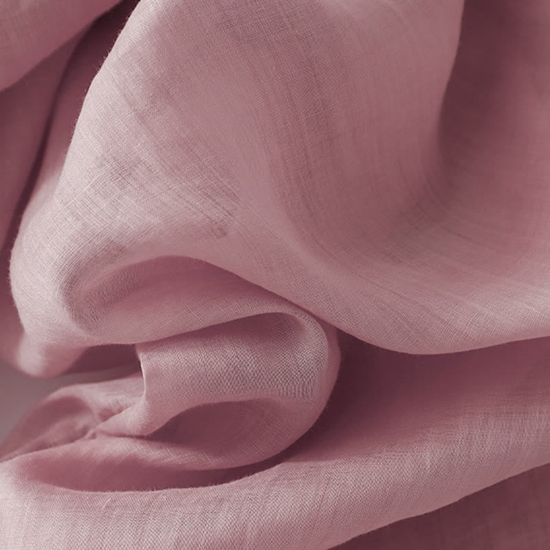 Buddha Stones Summer Embroidery Double Layer Cotton Linen Women's Wide Leg Pants With Pockets - image 13