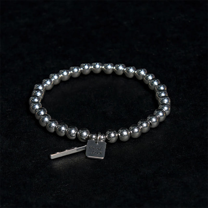 Buddha Stones Titanium Steel Good Luck Balance Bracelet - Titanium Steel(Wrist Circumference: 20-21cm) - image 0